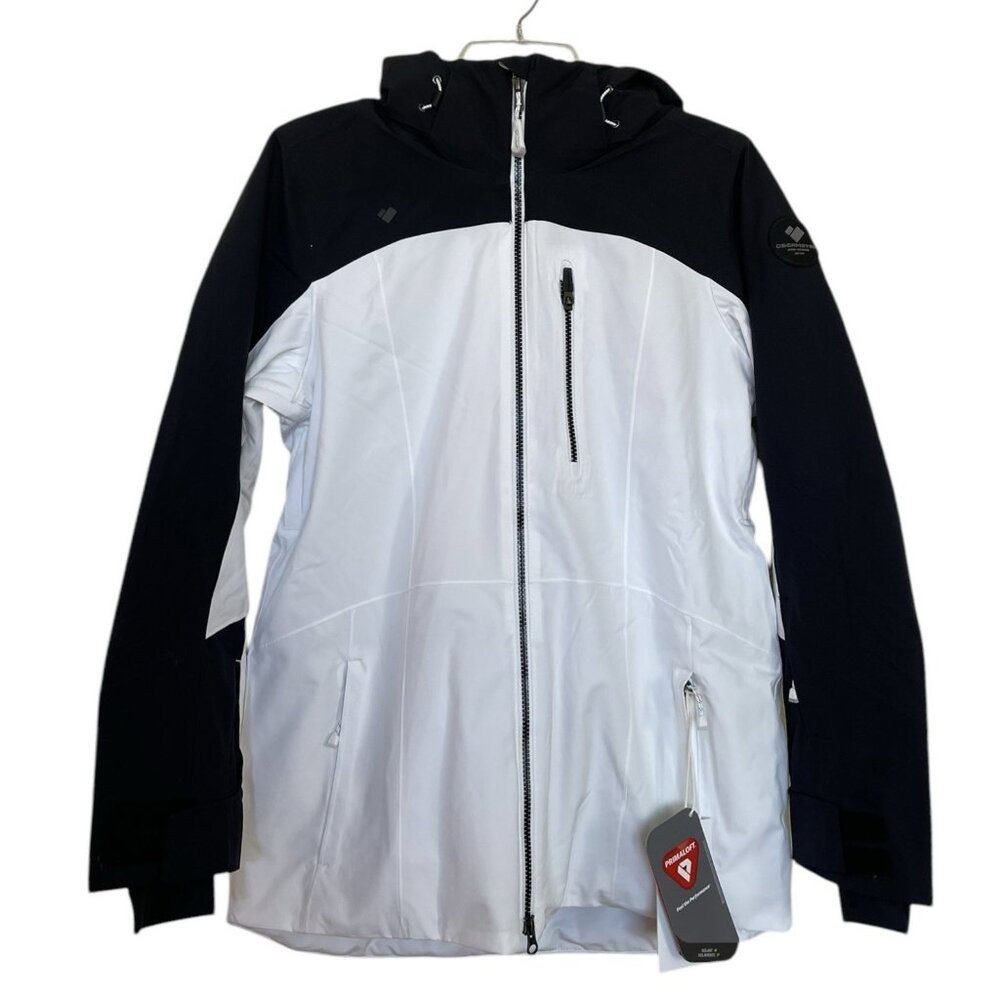 Obermeyer Jacket Womens Size 6 White Black Ski Snow Snowboard Coat First Chair
